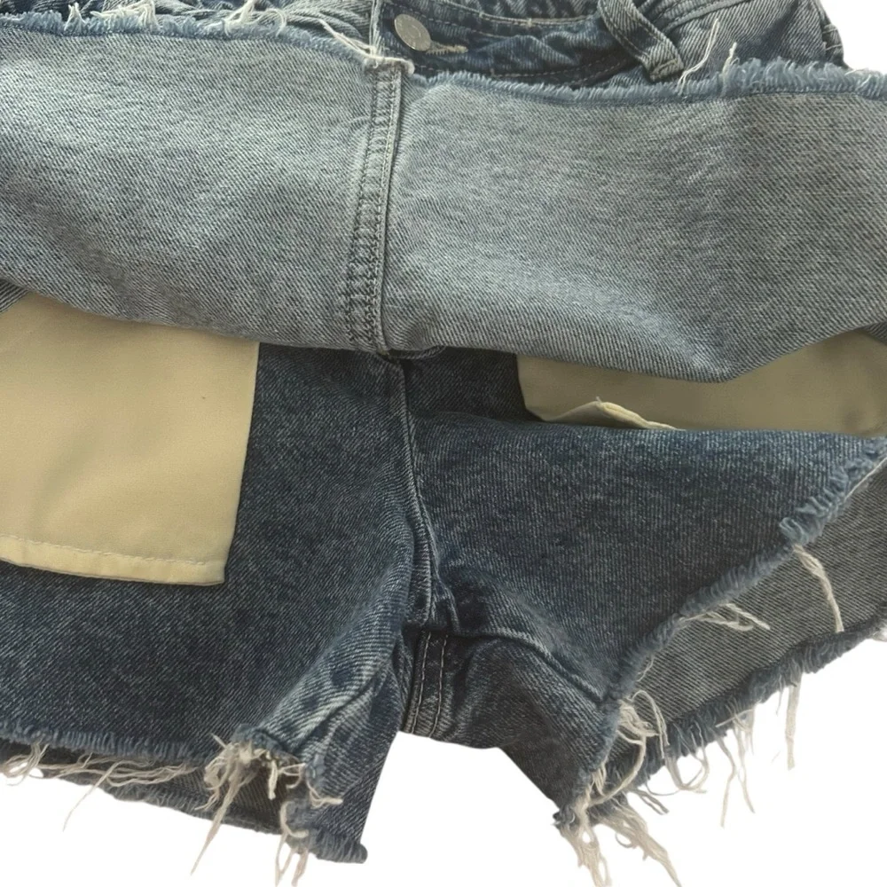 Urban outfitters denim mini skorts size 25 bonus A&F babydoll y2k top XS grunge